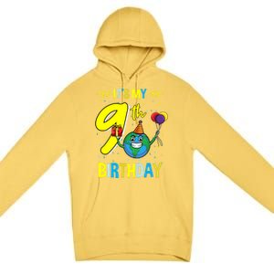 Its My 9th Birthday Earth Day Gift Premium Pullover Hoodie