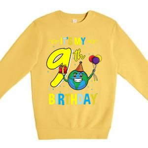 Its My 9th Birthday Earth Day Gift Premium Crewneck Sweatshirt