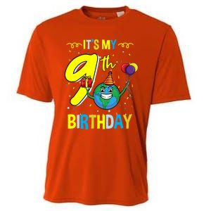 Its My 9th Birthday Earth Day Gift Cooling Performance Crew T-Shirt