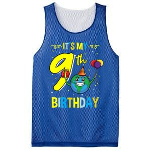 Its My 9th Birthday Earth Day Gift Mesh Reversible Basketball Jersey Tank