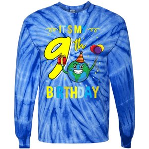 Its My 9th Birthday Earth Day Gift Tie-Dye Long Sleeve Shirt