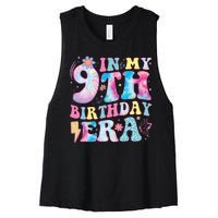 In My 9th Birthday Era Nine Bday 9 Year Old Birthday Girl Women's Racerback Cropped Tank