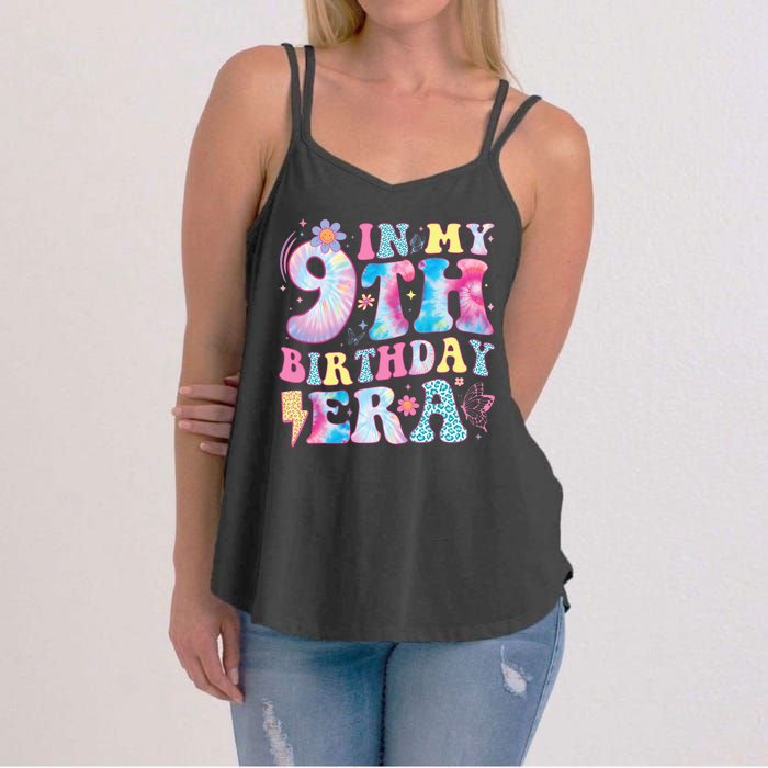 In My 9th Birthday Era Nine Bday 9 Year Old Birthday Girl Women's Strappy Tank