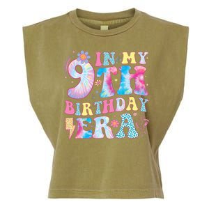 In My 9th Birthday Era Nine Bday 9 Year Old Birthday Girl Garment-Dyed Women's Muscle Tee