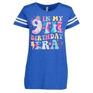 In My 9th Birthday Era Nine Bday 9 Year Old Birthday Girl Enza Ladies Jersey Football T-Shirt