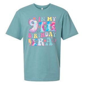 In My 9th Birthday Era Nine Bday 9 Year Old Birthday Girl Sueded Cloud Jersey T-Shirt