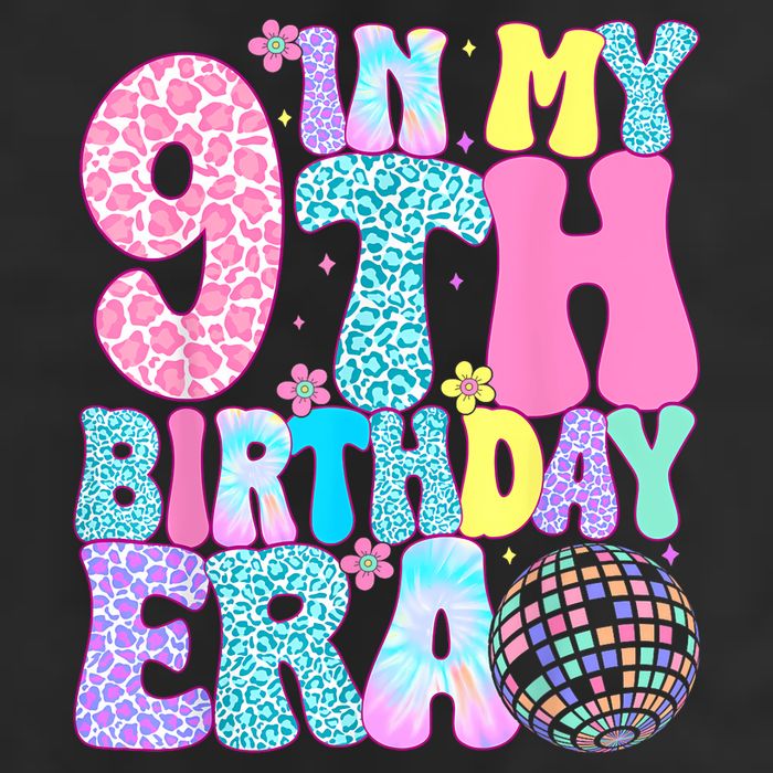 In My 9th Birthday Era Nine Bday 9 Year Old 7 Panel Mesh Trucker Snapback Hat