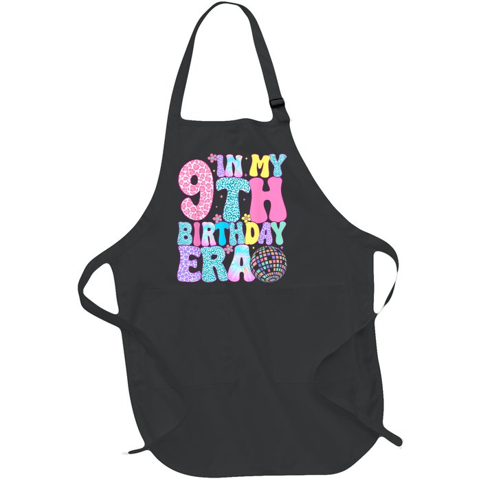 In My 9th Birthday Era Nine Bday 9 Year Old Birthday Girl Full-Length Apron With Pockets