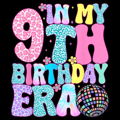 In My 9th Birthday Era Nine Bday 9 Year Old T-Shirt