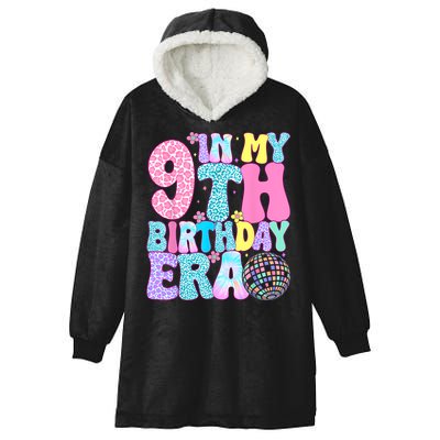 In My 9th Birthday Era Nine Bday 9 Year Old Hooded Wearable Blanket
