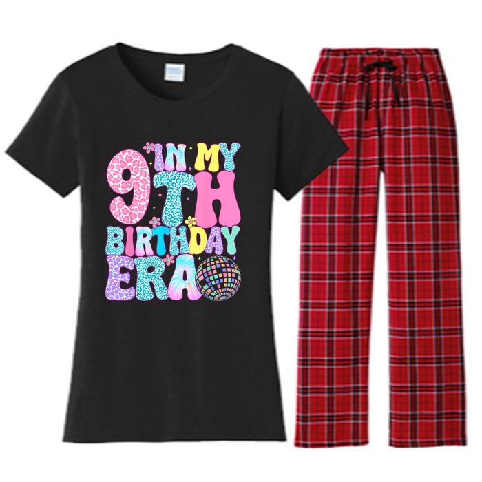 In My 9th Birthday Era Nine Bday 9 Year Old Birthday Girl Women's Flannel Pajama Set