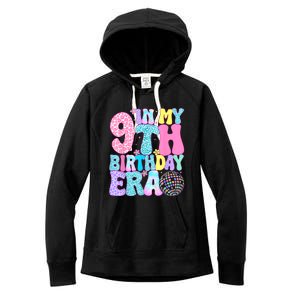 In My 9th Birthday Era Nine Bday 9 Year Old Birthday Girl Women's Fleece Hoodie