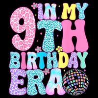 In My 9th Birthday Era Nine Bday 9 Year Old Magnet