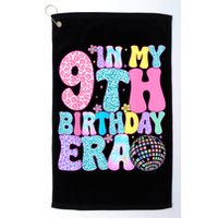 In My 9th Birthday Era Nine Bday 9 Year Old Golf Towel