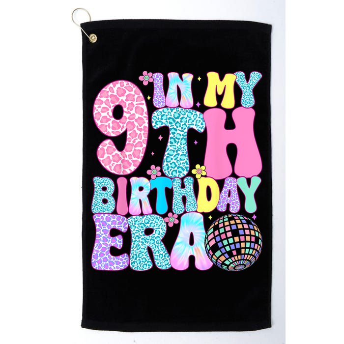In My 9th Birthday Era Nine Bday 9 Year Old Golf Towel