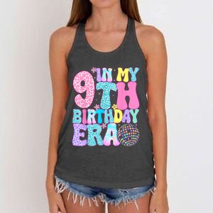 In My 9th Birthday Era Nine Bday 9 Year Old Birthday Girl Women's Knotted Racerback Tank