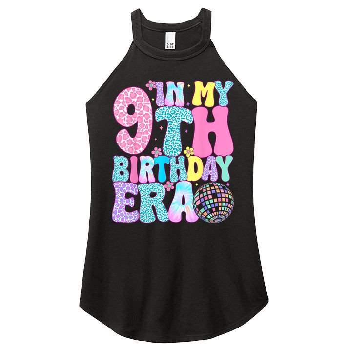 In My 9th Birthday Era Nine Bday 9 Year Old Women's Perfect Tri Rocker Tank