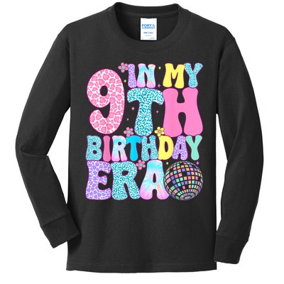 In My 9th Birthday Era Nine Bday 9 Year Old Kids Long Sleeve Shirt