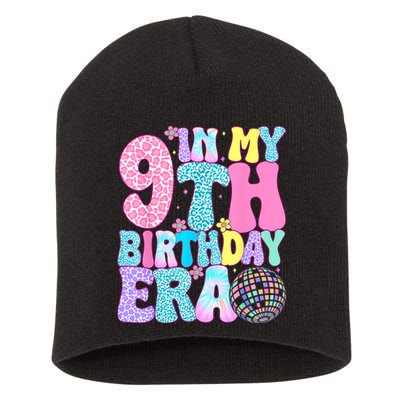 In My 9th Birthday Era Nine Bday 9 Year Old Short Acrylic Beanie