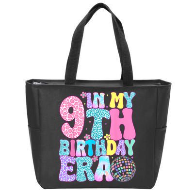 In My 9th Birthday Era Nine Bday 9 Year Old Zip Tote Bag