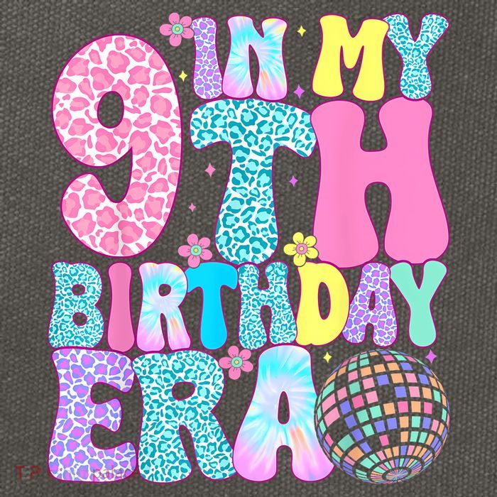 In My 9th Birthday Era Nine Bday 9 Year Old Cotton Canvas Backpack