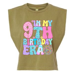 In My 9th Birthday Era Nine Bday 9 Year Old Birthday Girl Garment-Dyed Women's Muscle Tee