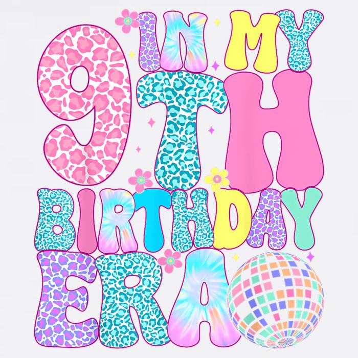 In My 9th Birthday Era Nine Bday 9 Year Old Garment-Dyed Sweatshirt