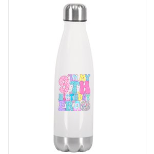 In My 9th Birthday Era Nine Bday 9 Year Old Birthday Girl Stainless Steel Insulated Water Bottle