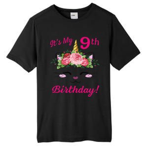 Its My 9 Birthday Caticorn Outfits For Tall Fusion ChromaSoft Performance T-Shirt