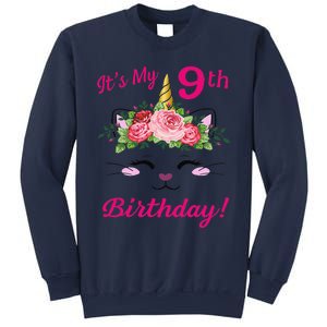 Its My 9 Birthday Caticorn Outfits For Sweatshirt