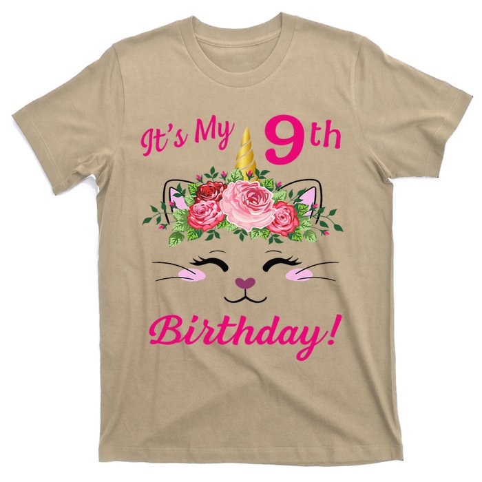 Its My 9 Birthday Caticorn Outfits For T-Shirt