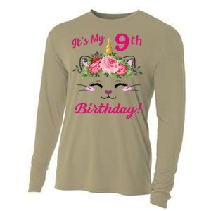 Its My 9 Birthday Caticorn Outfits For Cooling Performance Long Sleeve Crew