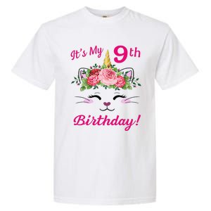 Its My 9 Birthday Caticorn Outfits For Garment-Dyed Heavyweight T-Shirt