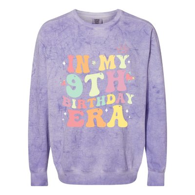 In My 9th Birthday Era Gifts Colorblast Crewneck Sweatshirt