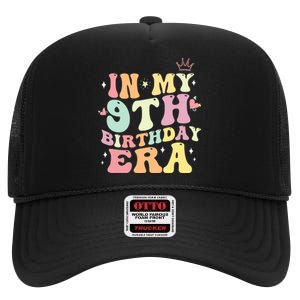 In My 9th Birthday Era Gifts High Crown Mesh Back Trucker Hat