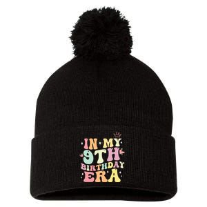 In My 9th Birthday Era Gifts Pom Pom 12in Knit Beanie