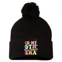 In My 9th Birthday Era Gifts Pom Pom 12in Knit Beanie