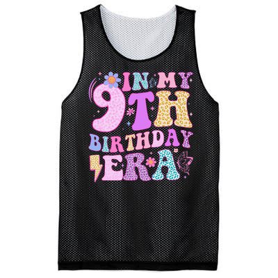 In My 9th Birthday Era Nine Bday 9 Year Old Birthday Girl Mesh Reversible Basketball Jersey Tank