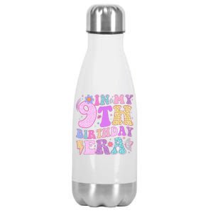 In My 9th Birthday Era Nine Bday 9 Year Old Birthday Girl Stainless Steel Insulated Water Bottle