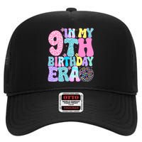 In My 9th Birthday Era Nine Bday 9 Year Old Birthday High Crown Mesh Back Trucker Hat