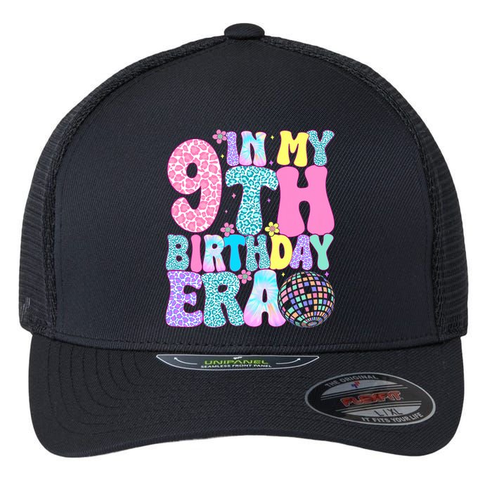 In My 9th Birthday Era Nine Bday 9 Year Old Birthday Flexfit Unipanel Trucker Cap