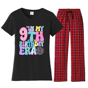 In My 9th Birthday Era Nine Bday 9 Year Old Birthday Women's Flannel Pajama Set