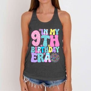 In My 9th Birthday Era Nine Bday 9 Year Old Birthday Women's Knotted Racerback Tank