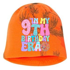 In My 9th Birthday Era Nine Bday 9 Year Old Birthday Kati - Camo Knit Beanie