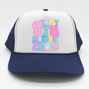 In My 9th Birthday Era Nine Bday 9 Year Old Birthday Trucker Hat