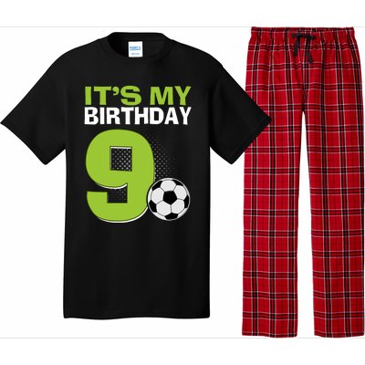 ItS My 9th Birthday Boy Soccer Football 9 Years Old Pajama Set