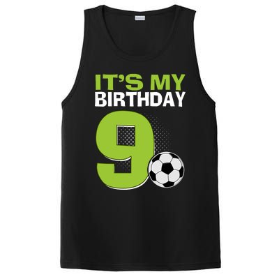 ItS My 9th Birthday Boy Soccer Football 9 Years Old PosiCharge Competitor Tank