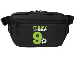 ItS My 9th Birthday Boy Soccer Football 9 Years Old Crossbody Pack