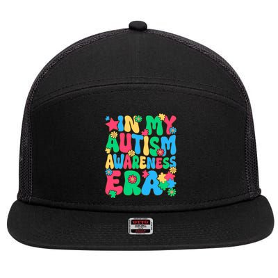 In My Autism Awareness Era 7 Panel Mesh Trucker Snapback Hat
