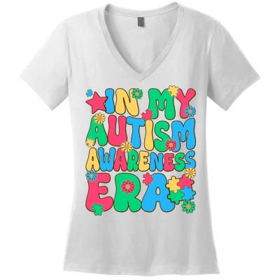 In My Autism Awareness Era Women's V-Neck T-Shirt